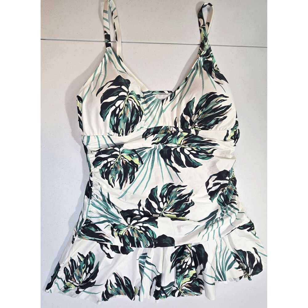 NWT Sonnet Shores Bahama Palm Exotic Swim Dress Size 20W Beach Swim Org $92